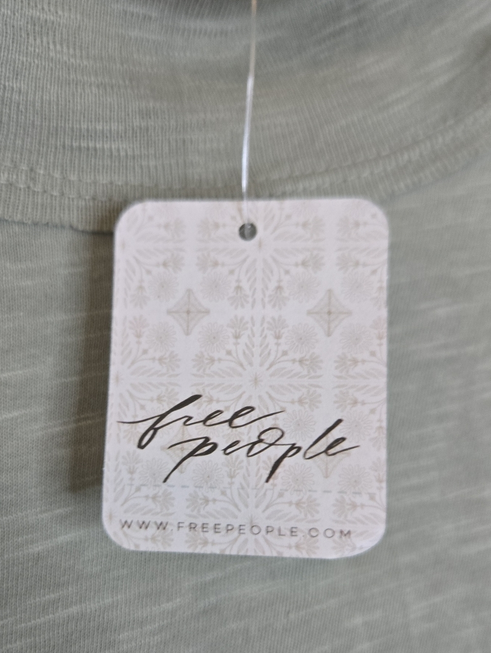 Free People Sleeveless Mock Neck Tank Top - Sage Green - Picture 2 of 4